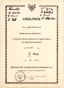 1967 JHB Urkunde Kranichstein